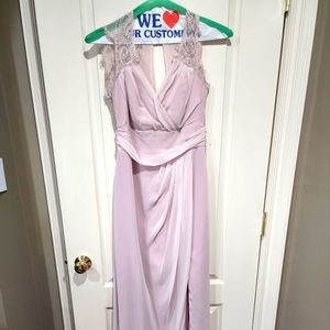 Womens formal evening gown soft pink